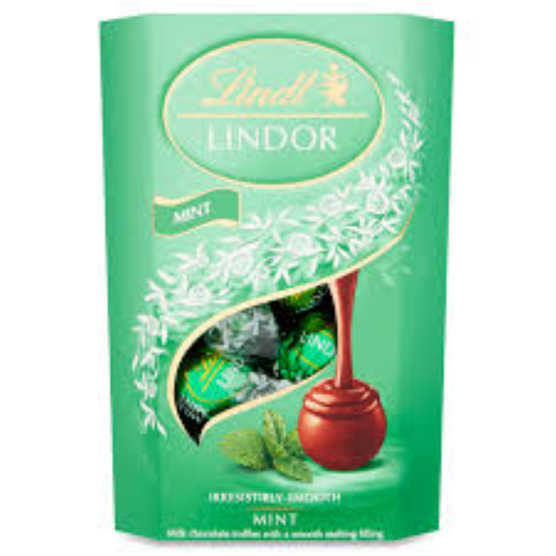 LINDT LINDOR CORNET MILK MINT 200G